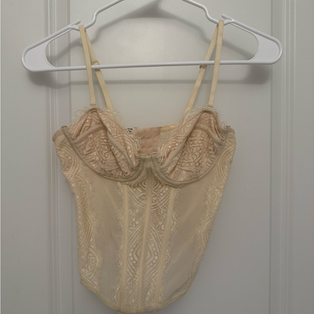 Garage Cream Lace Bodysuit